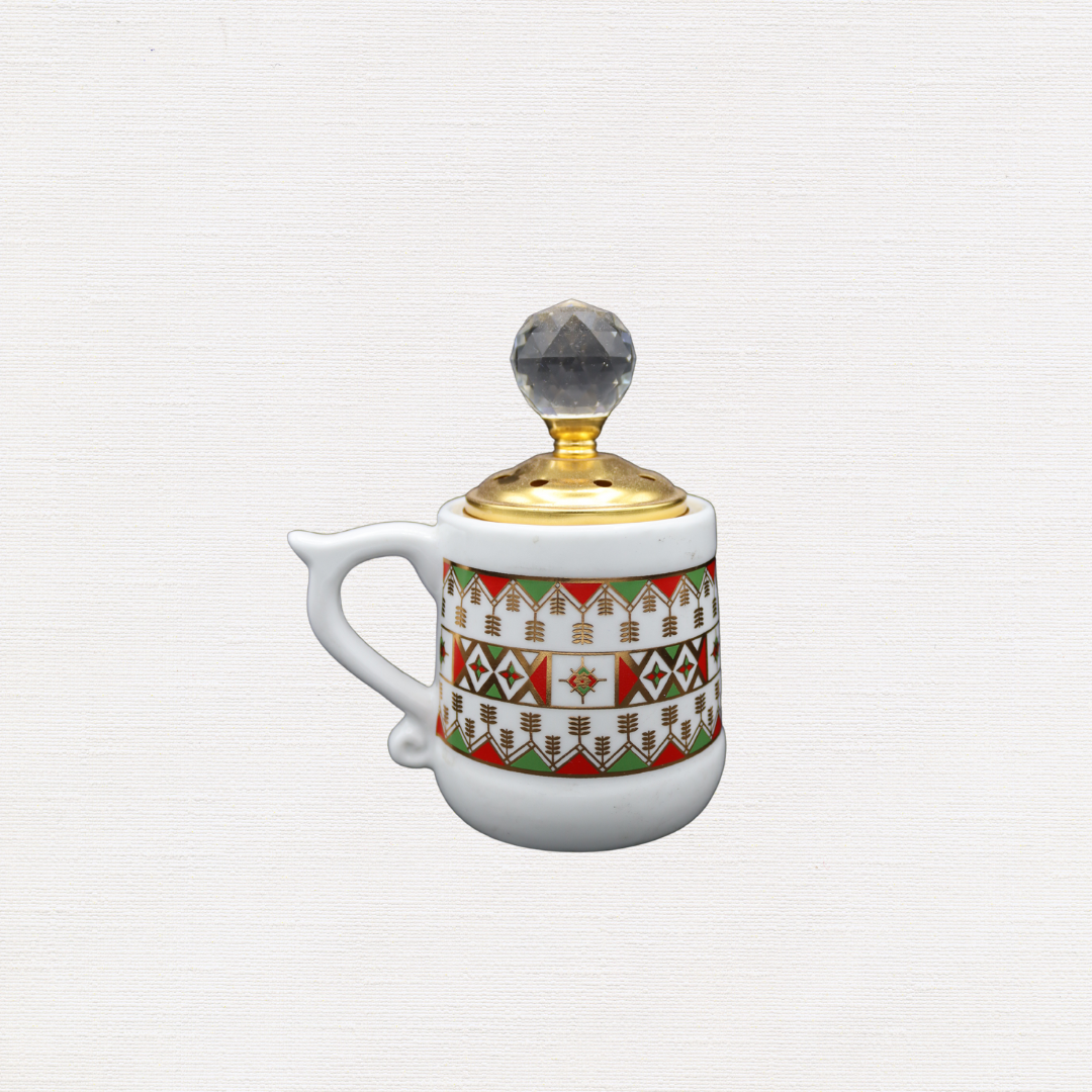 White Mug Bakhoor Incense Burner