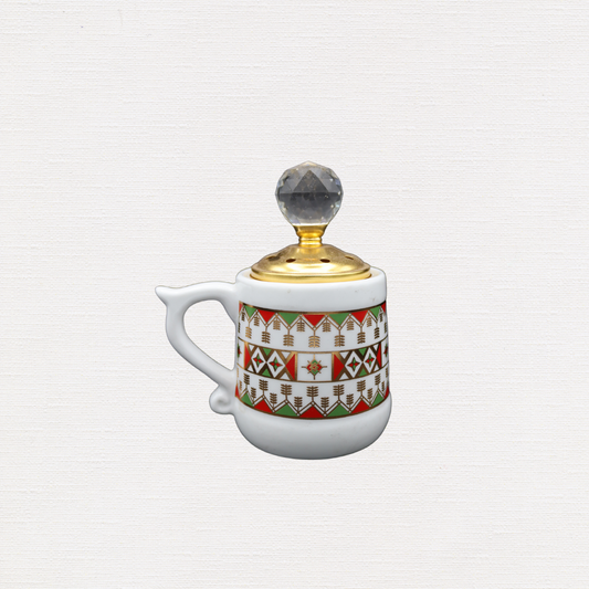 White Mug Bakhoor Incense Burner